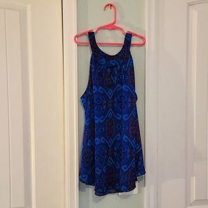 express blue and magenta tank